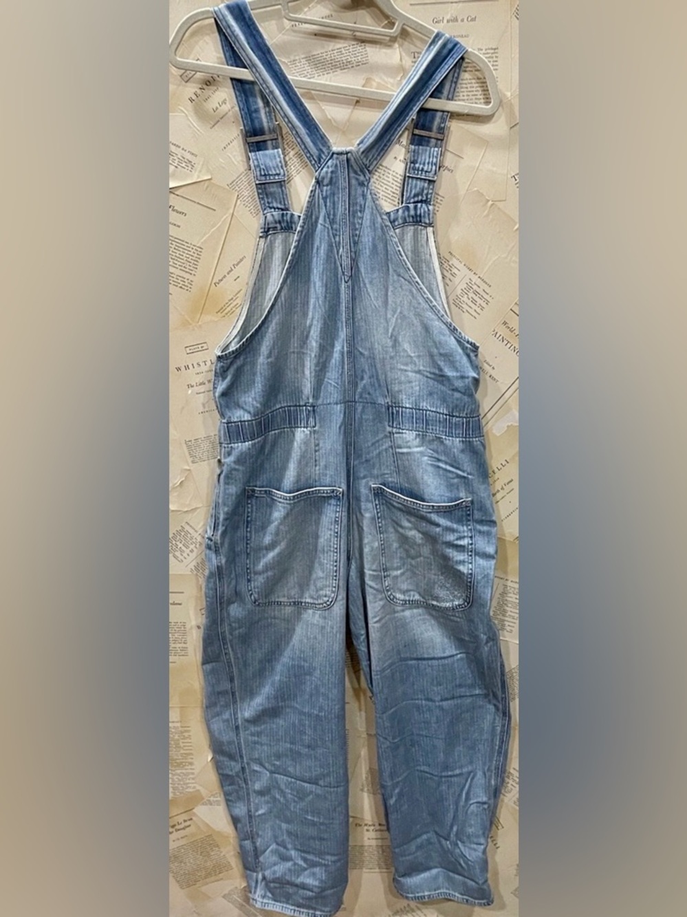 Denim Sleeveless Jumpsuit with Wide-Leg Cut Free People Hunter Overall - Picture 4 of 7
